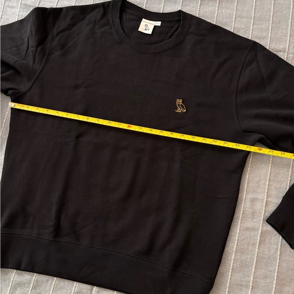 OVO Black Crew Neck Sweater with Gold Logo - Picture 13 of 16
